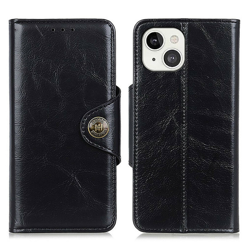 Housse iPhone 13 Simili Cuir Brillant KHAZNEH Housse iPhone 13 Simili Cuir Brillant KHAZNEH