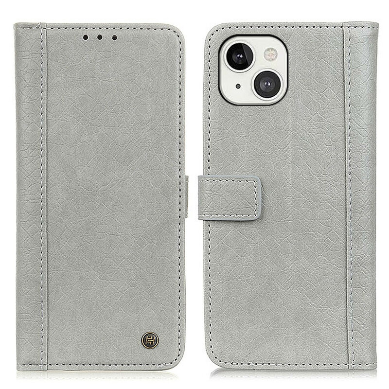 Housse iPhone 13 Simili Cuir Style Rhinocéros Housse iPhone 13 Simili Cuir Style Rhinocéros