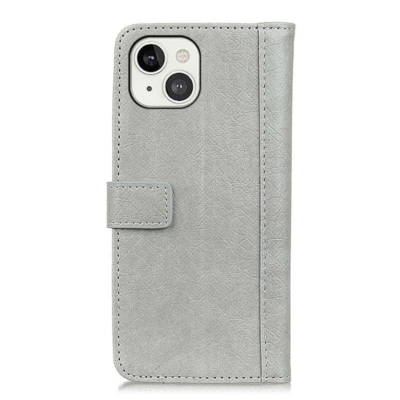 Housse iPhone 13 Simili Cuir Style Rhinocéros Housse iPhone 13 Simili Cuir Style Rhinocéros