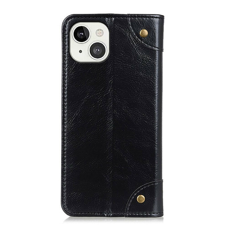 Flip Cover iPhone 13 Vintage Rivets Flip Cover iPhone 13 Vintage Rivets