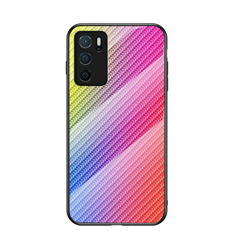 Coque Oppo A16 / A16s Verre Trempé Fibre Carbone Coque Oppo A16 / A16s Verre Trempé Fibre Carbone