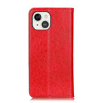 Flip Cover iPhone 13 Cuir Fendu Texturé