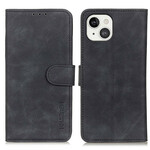 Housse iPhone 13 Effet Cuir Vintage KHAZNEH Housse iPhone 13 Effet Cuir Vintage KHAZNEH