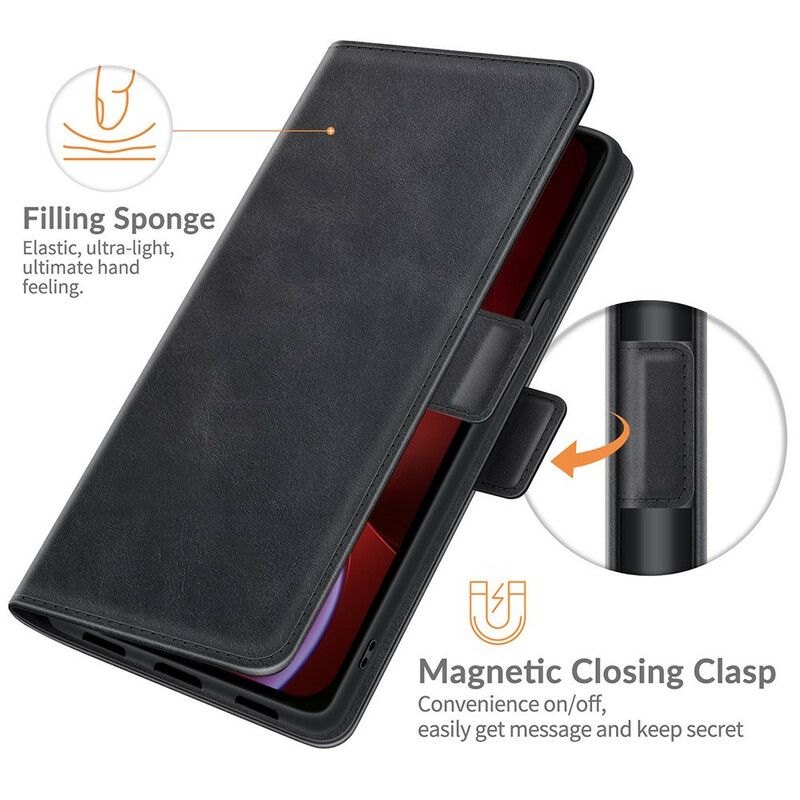 Housse iPhone 13 Double Fermoir Design Housse iPhone 13 Double Fermoir Design