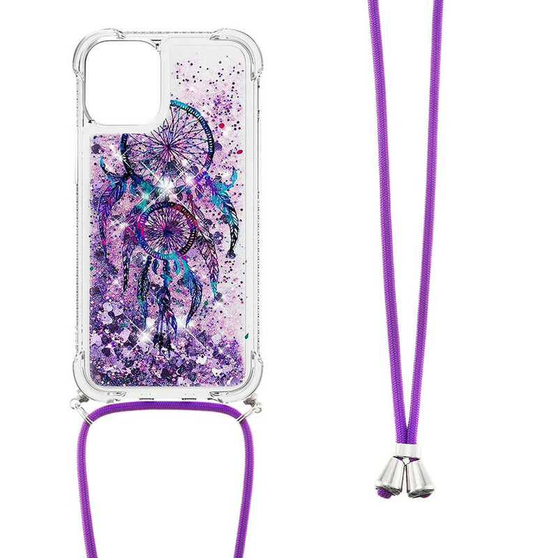 Coque iPhone 13 à Cordon Paillettes Attrape Rêves Coque iPhone 13 à Cordon Paillettes Attrape Rêves
