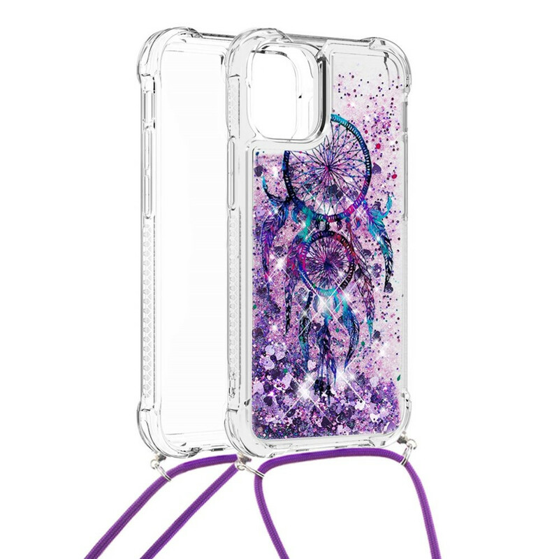 Coque iPhone 13 à Cordon Paillettes Attrape Rêves Coque iPhone 13 à Cordon Paillettes Attrape Rêves