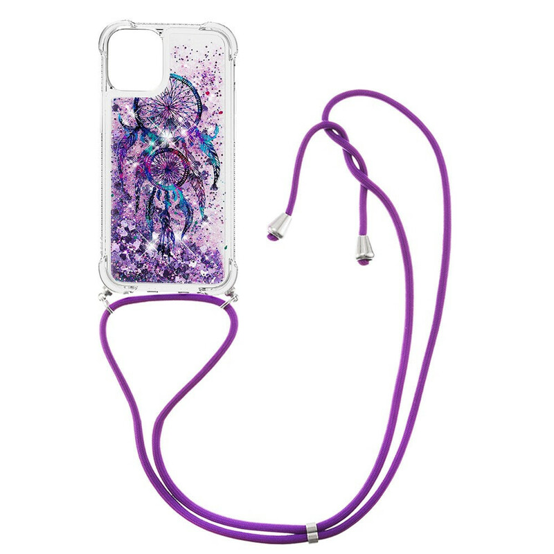 Coque iPhone 13 à Cordon Paillettes Attrape Rêves Coque iPhone 13 à Cordon Paillettes Attrape Rêves