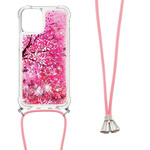 Coque iPhone 13 à Cordon Paillettes Arbre Coque iPhone 13 à Cordon Paillettes Arbre