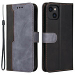 Housse iPhone 13 Simili Cuir Bicolore