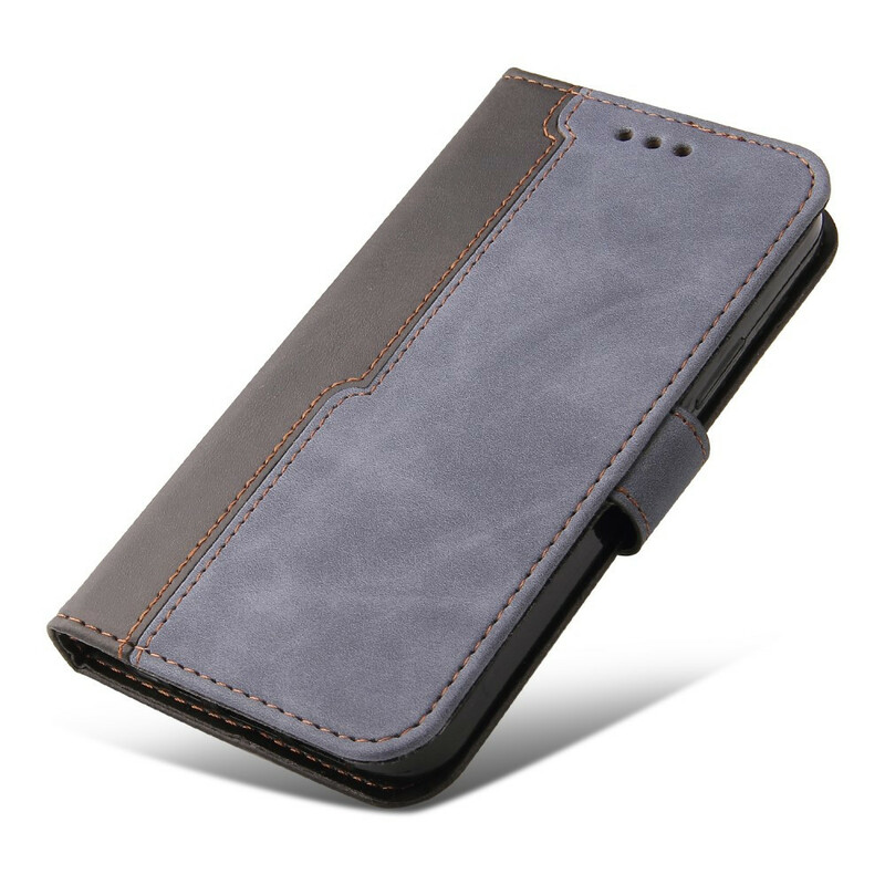 Housse iPhone 13 Simili Cuir Bicolore