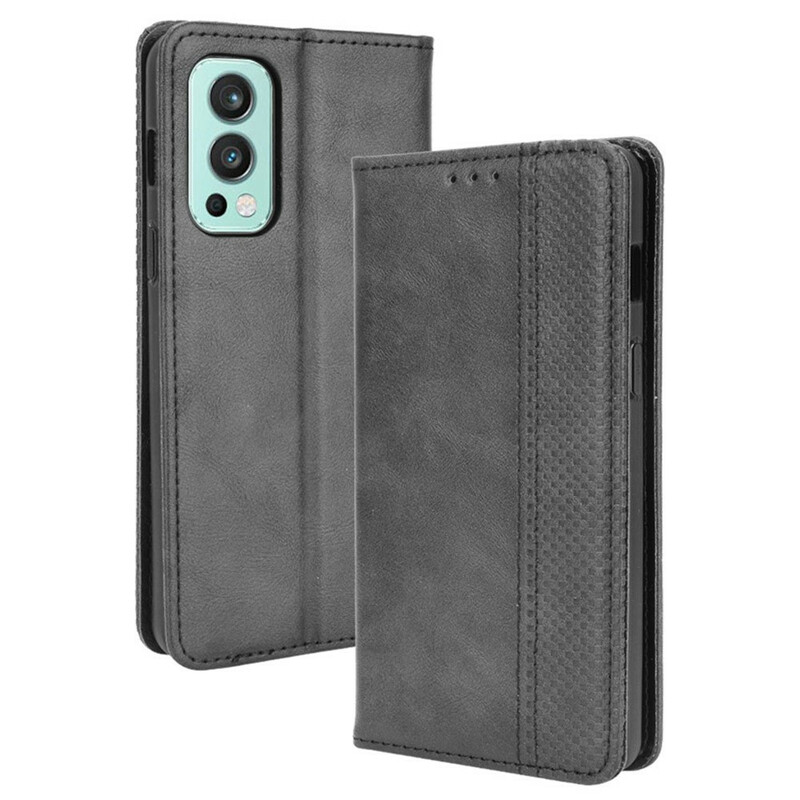 Flip Cover OnePlus Nord 2 5G Effet Cuir Vintage Stylisé Flip Cover OnePlus Nord 2 5G Effet Cuir Vintage Stylisé