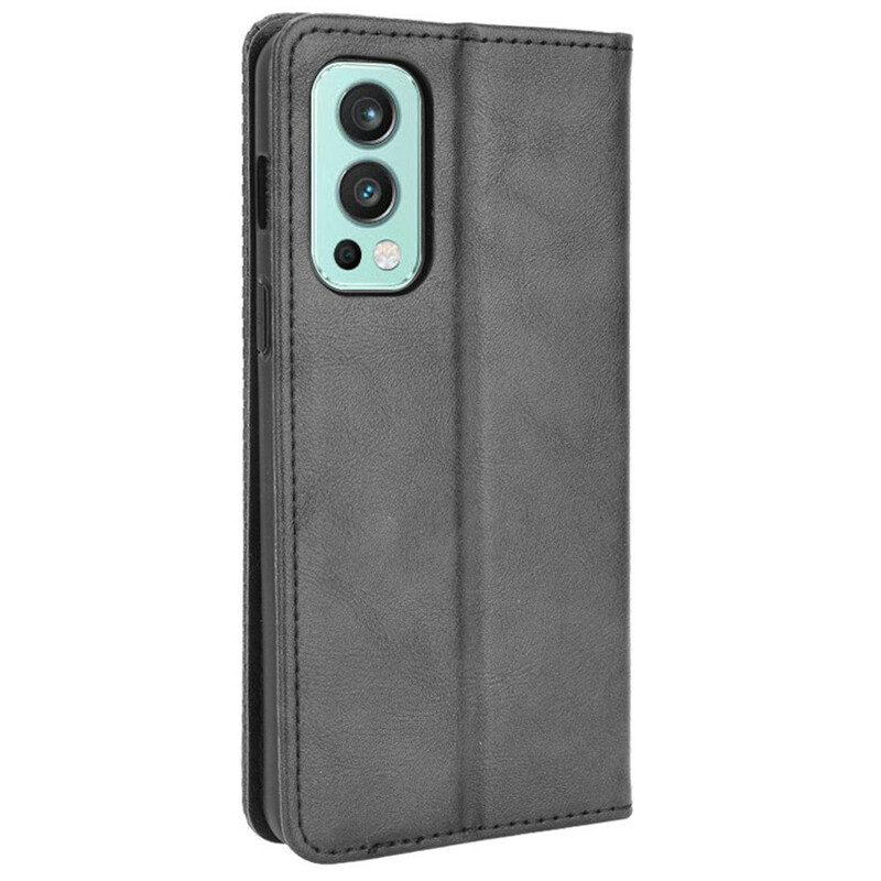 Flip Cover OnePlus Nord 2 5G Effet Cuir Vintage Stylisé Flip Cover OnePlus Nord 2 5G Effet Cuir Vintage Stylisé