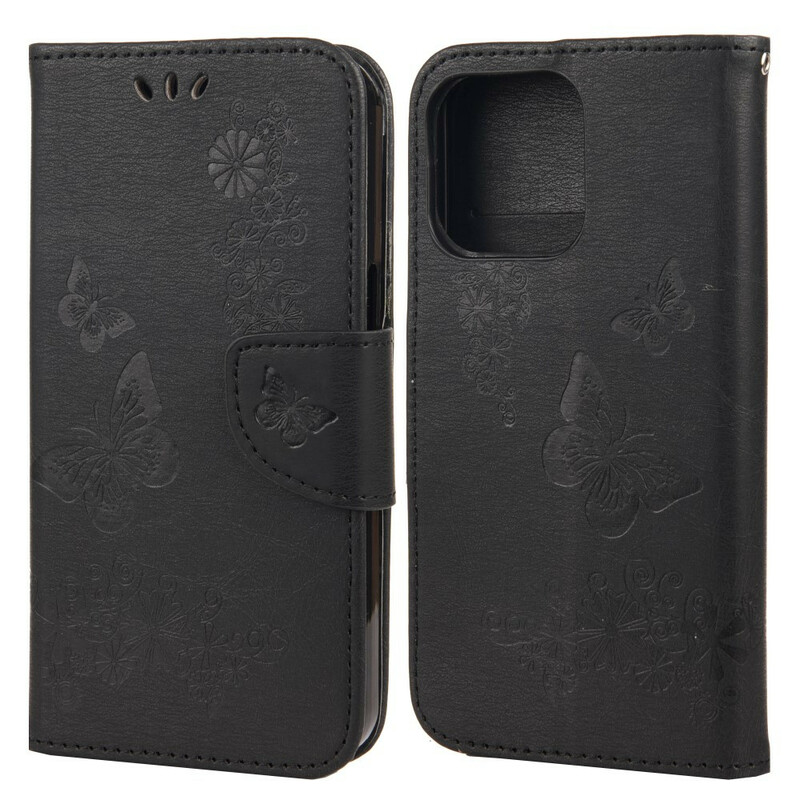Housse iPhone 13 Splendides Papillons à Lanière