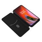 Flip Cover OnePlus Nord 2 5G Silicone Carbone Coloré