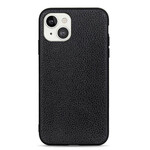 Coque iPhone 13 Véritable Cuir Litchi