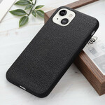 Coque iPhone 13 Véritable Cuir Litchi