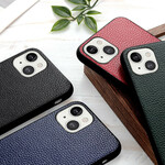 Coque iPhone 13 Véritable Cuir Litchi