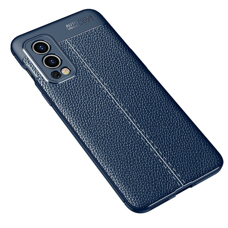 Coque OnePlus Nord 2 5G Effet Cuir Litchi Double Line
