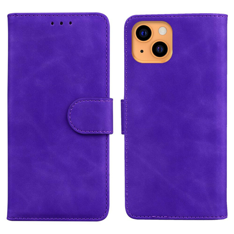 Housse iPhone 13 Style Cuir Couture Housse iPhone 13 Style Cuir Couture