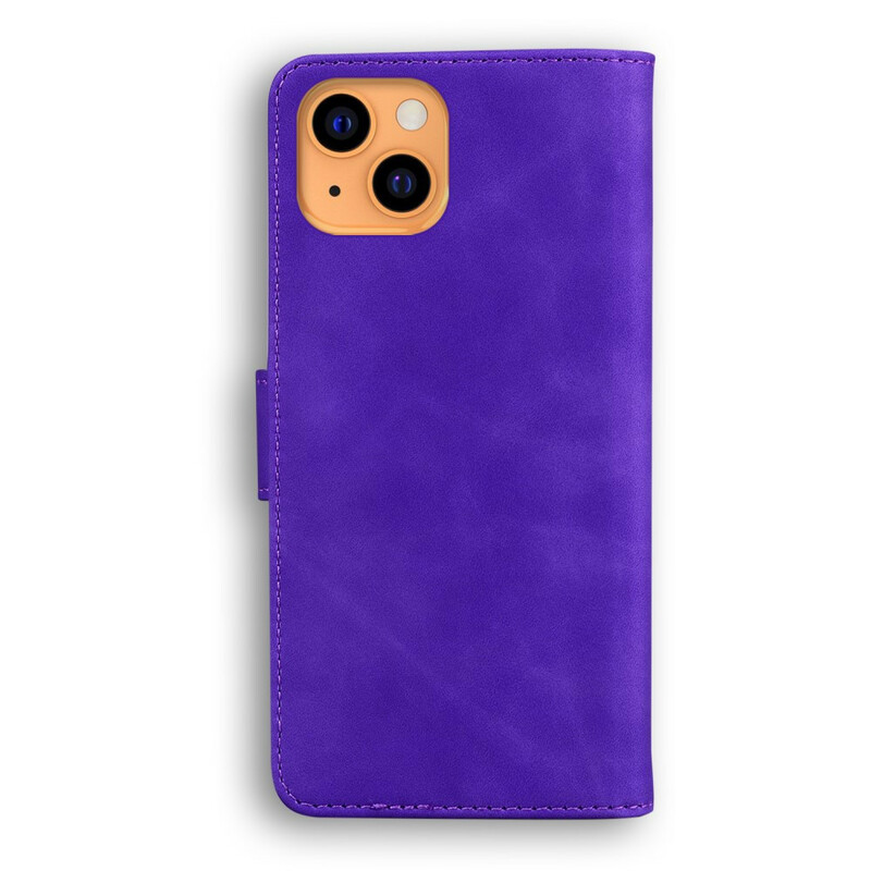 Housse iPhone 13 Style Cuir Couture Housse iPhone 13 Style Cuir Couture