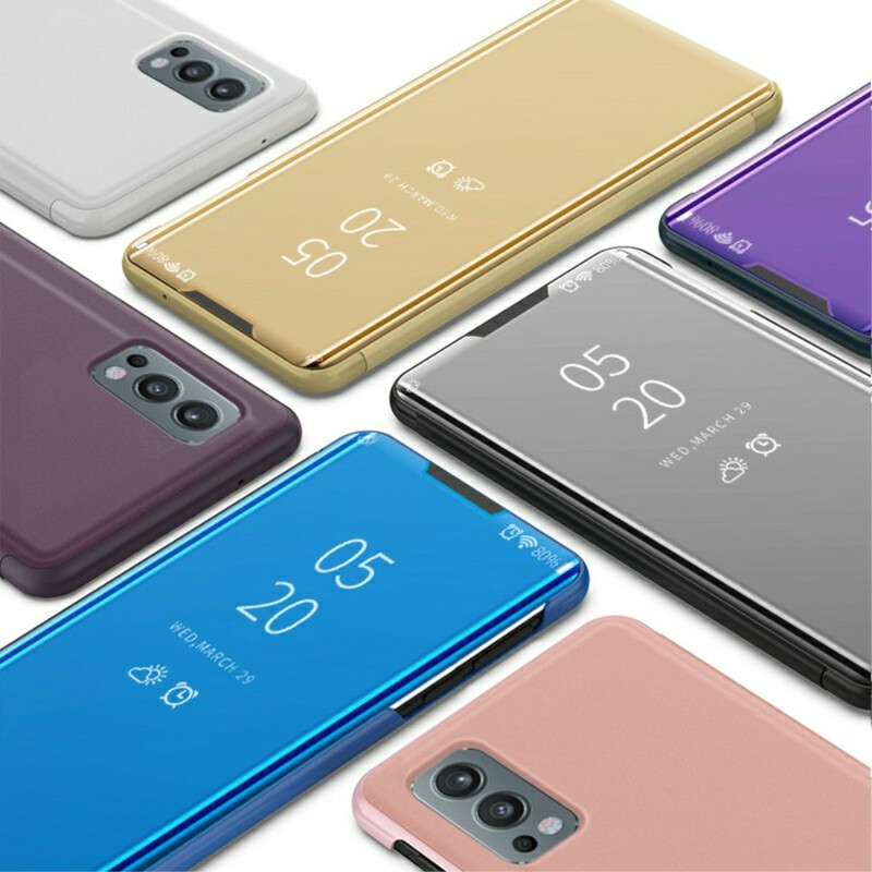 View Cover OnePlus Nord 2 5G Miroir et Simili Cuir View Cover OnePlus Nord 2 5G Miroir et Simili Cuir
