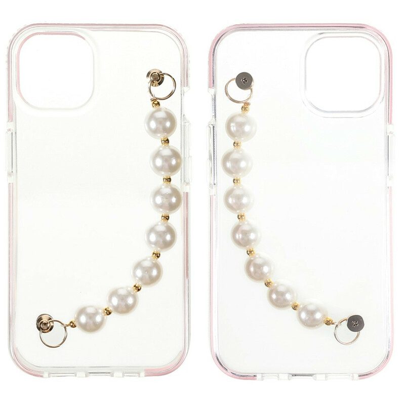 Coque iPhone 13 Silicone Bracelet Perles
