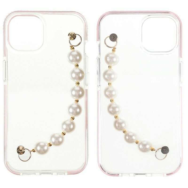 Coque iPhone 13 Silicone Bracelet Perles Coque iPhone 13 Silicone Bracelet Perles