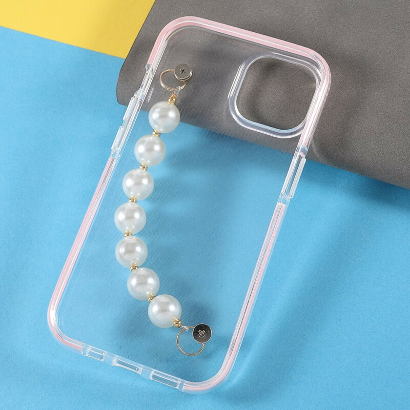 Coque iPhone 13 Silicone Bracelet Perles Coque iPhone 13 Silicone Bracelet Perles