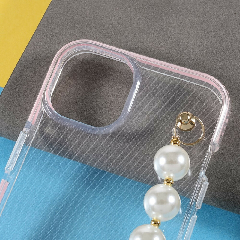 Coque iPhone 13 Silicone Bracelet Perles