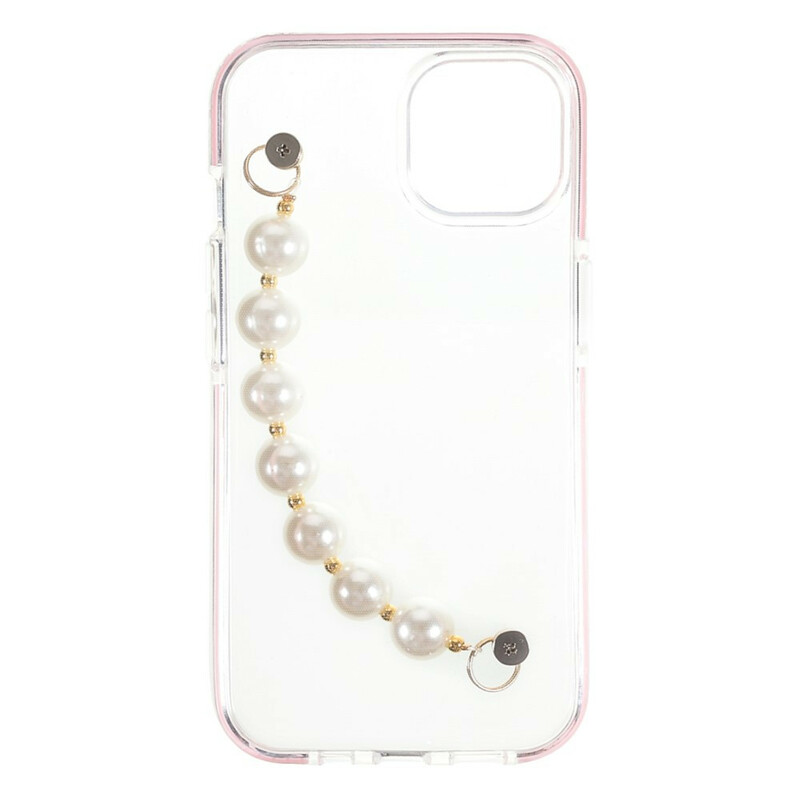 Coque iPhone 13 Silicone Bracelet Perles