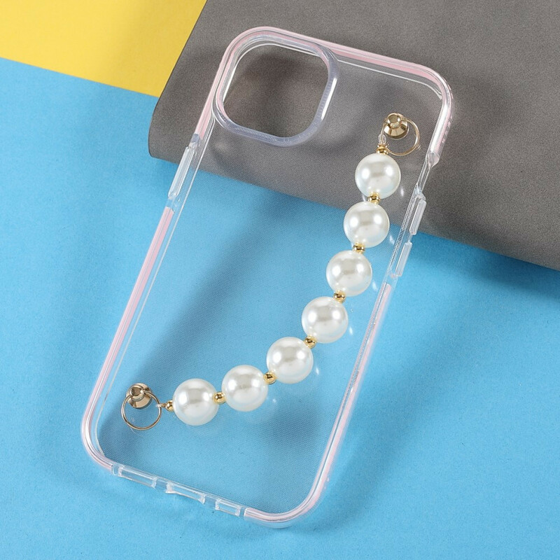 Coque iPhone 13 Silicone Bracelet Perles Coque iPhone 13 Silicone Bracelet Perles