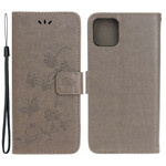 Housse iPhone 13 Papillons et Fleurs à Lanière Housse iPhone 13 Papillons et Fleurs à Lanière