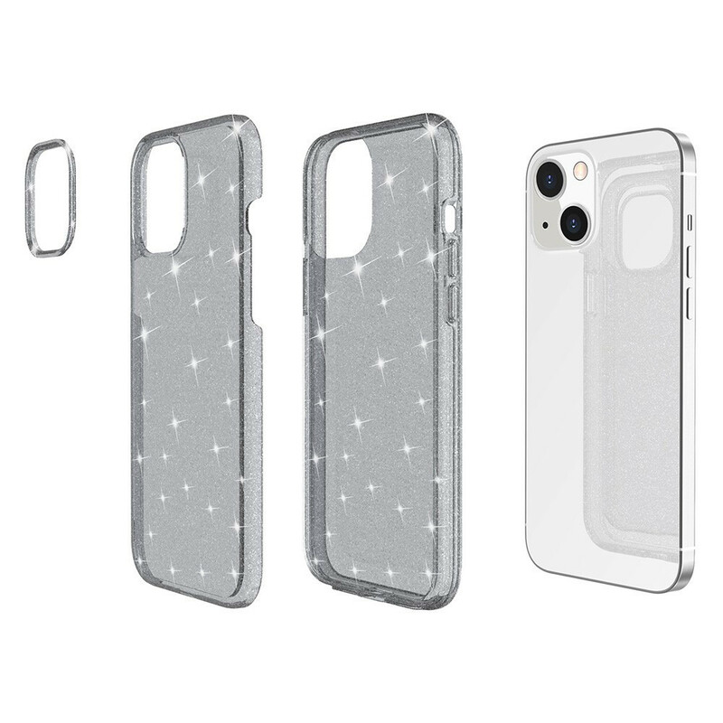 Coque iPhone 13 Transparente Paillettes Coque iPhone 13 Transparente Paillettes