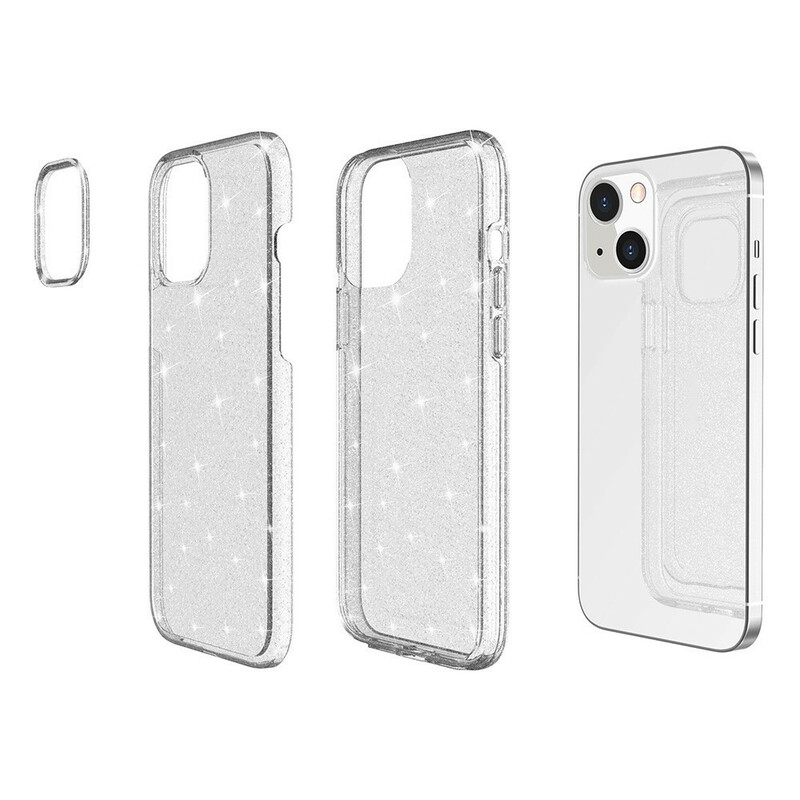 Coque iPhone 13 Transparente Paillettes Coque iPhone 13 Transparente Paillettes