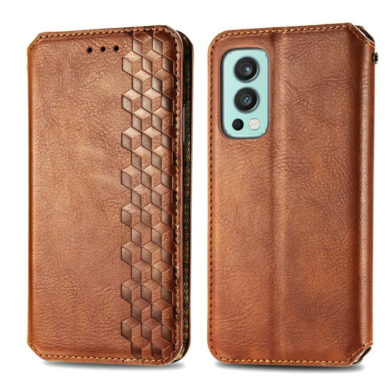 Flip Cover OnePlus Nord 2 5G Effet Cuir Texture Diamant Flip Cover OnePlus Nord 2 5G Effet Cuir Texture Diamant