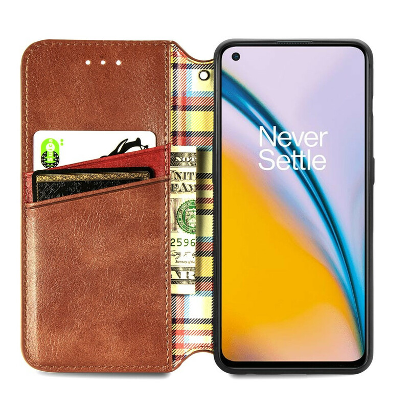 Flip Cover OnePlus Nord 2 5G Effet Cuir Texture Diamant Flip Cover OnePlus Nord 2 5G Effet Cuir Texture Diamant