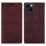Flip Cover iPhone 13 Style Cuir Couture Fermoir Magnétique Flip Cover iPhone 13 Style Cuir Couture Fermoir Magnétique