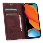 Flip Cover iPhone 13 Style Cuir Couture Fermoir Magnétique Flip Cover iPhone 13 Style Cuir Couture Fermoir Magnétique