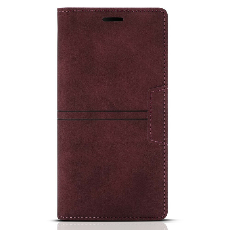 Flip Cover iPhone 13 Style Cuir Couture Fermoir Magnétique Flip Cover iPhone 13 Style Cuir Couture Fermoir Magnétique