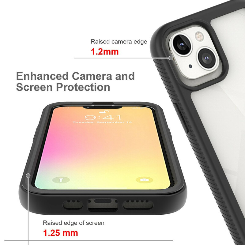 Coque iPhone 13 Conception Hybride Rebords Silicone Coque iPhone 13 Conception Hybride Rebords Silicone