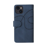 Housse iPhone 13 Simili Cuir Bicolore Signature Housse iPhone 13 Simili Cuir Bicolore Signature