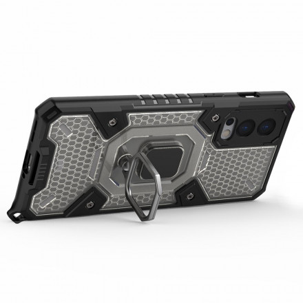 Coque OnePlus Nord 2 5G Nid d'Abeille avec Anneau Coque OnePlus Nord 2 5G Nid d'Abeille avec Anneau