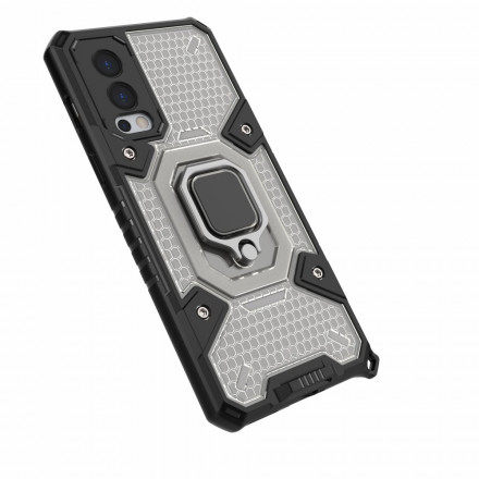 Coque OnePlus Nord 2 5G Nid d'Abeille avec Anneau Coque OnePlus Nord 2 5G Nid d'Abeille avec Anneau