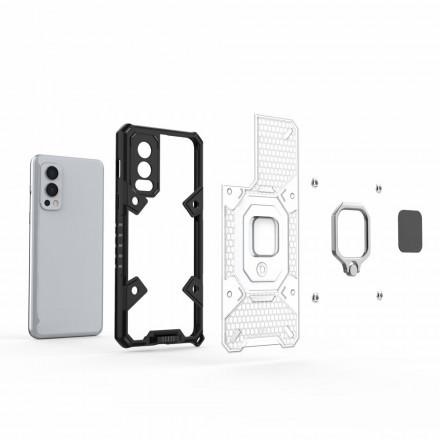 Coque OnePlus Nord 2 5G Nid d'Abeille avec Anneau Coque OnePlus Nord 2 5G Nid d'Abeille avec Anneau