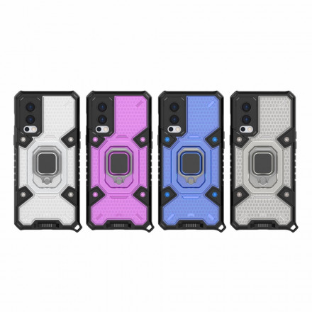 Coque OnePlus Nord 2 5G Nid d'Abeille avec Anneau Coque OnePlus Nord 2 5G Nid d'Abeille avec Anneau