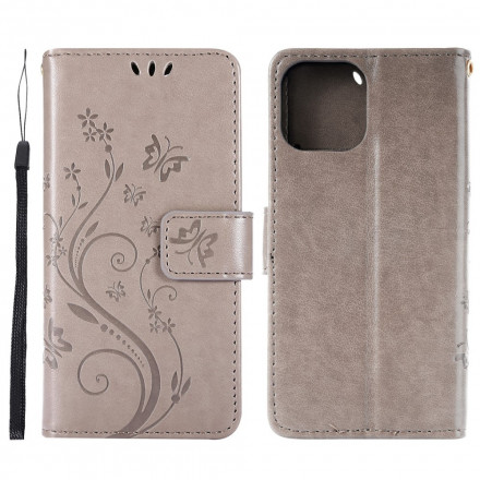 Housse iPhone 13 Papillons dans les Fleurs