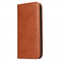 Flip Cover iPhone 13 Texture Cuir