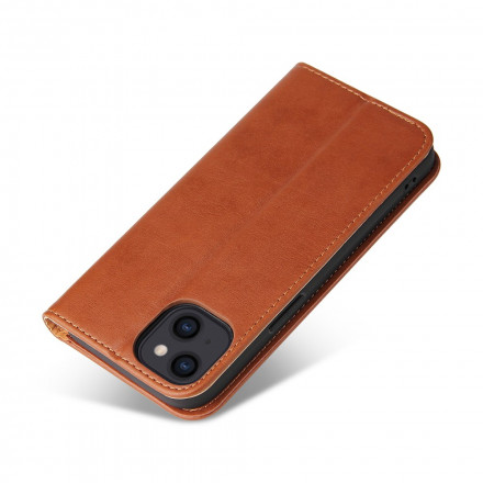 Flip Cover iPhone 13 Texture Cuir