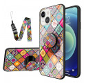 Coque iPhone 13 Support Magnétique Patchwork