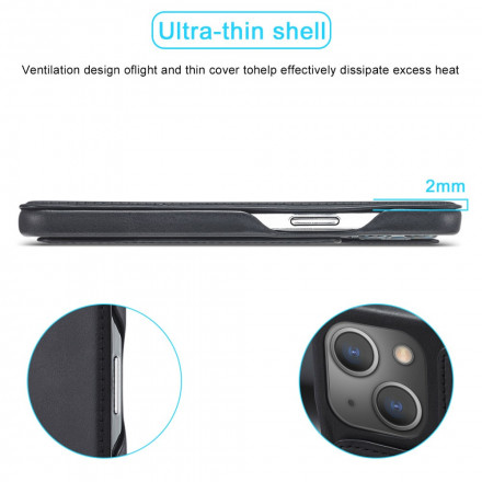 Flip Cover iPhone 13 Effet Cuir Simple LC.IMEEKE Flip Cover iPhone 13 Effet Cuir Simple LC.IMEEKE